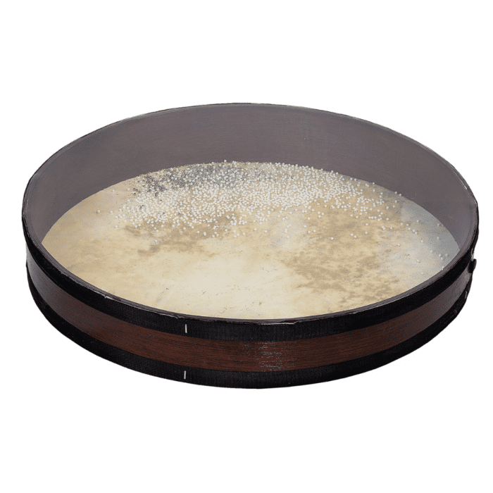 Ocean Drum with Wave Beads & Hardwood Frame 12" • Goat Skin & Plexy