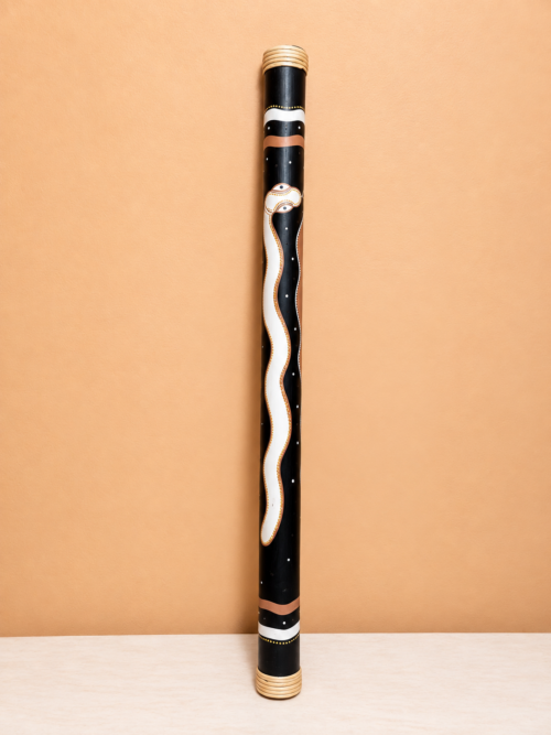 Hand-Painted Double Snake Bamboo Rainstick – Bali