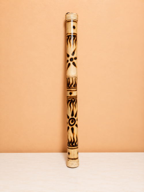 Burned Design Bamboo Rainstick from Bali – 31.5"