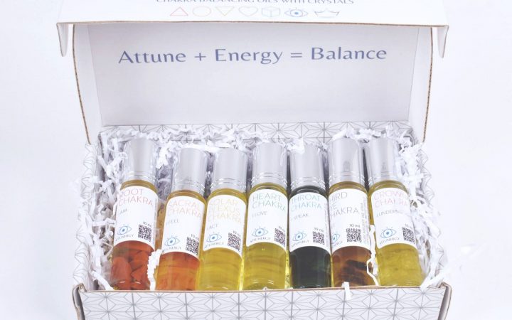 Attunergy Chakra Balancing Oils with Crystals